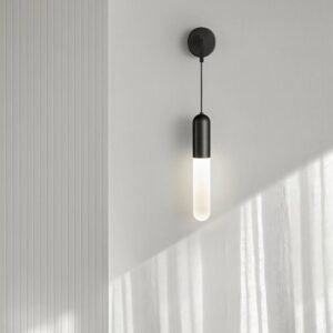 Modern LED Aluminum Tube Acrylic Wall Lamps Minimalist Bedside droplight Restaurant Kitchen hangLamp Living Room Sconce 1