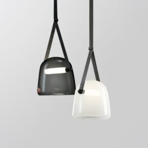 Nordic Glass Luminaire Leather Pendant Lights Lighting Fixture Kitchen Living Room Bedroom Bedside Decor Hanging Lamps 1