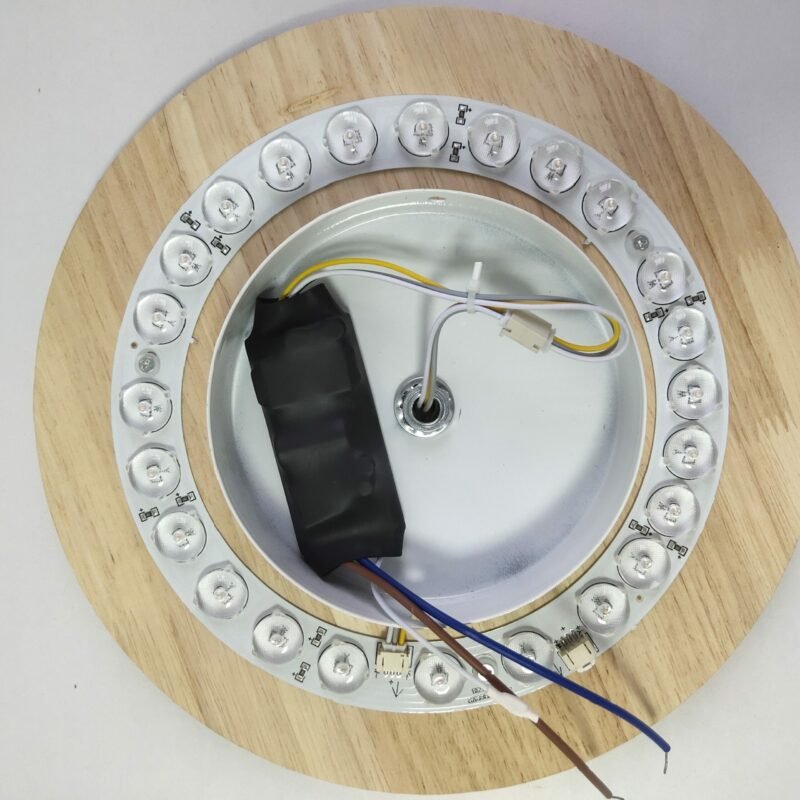 110-240V Wooden LED Wall Lamp Craft Round Oval Shape with Light Decorative Lamp Source Wall-mounted Indoor Lighting 5