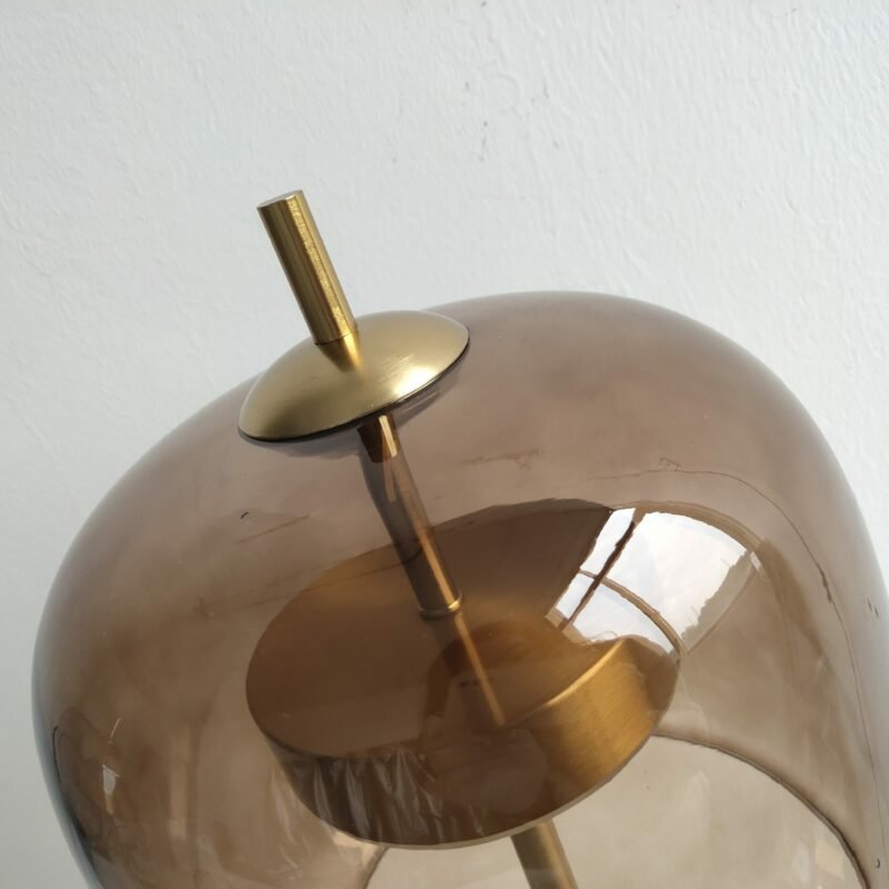 Nordic Smoke gray Glass Table Lamps LED Modern Living Bedroom Bedside Indoor Decor Lighting Creative Luminaire Desk Lamp 5