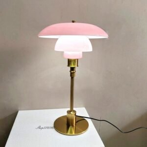 Romantic Pink Glass Table Lamp for Girls Room Desk Lamp Living Room Bedroom Cute Lamp Decor Gift Light Modern Designer Luminaire 1