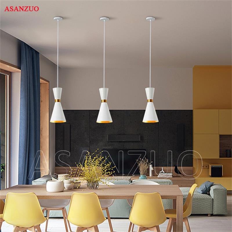 Pendant Lights Dining Room Modern Pendant Lamps Restaurant Kitchen E27 lamp LED Luminaire Suspendu Industrial HangLamp 2