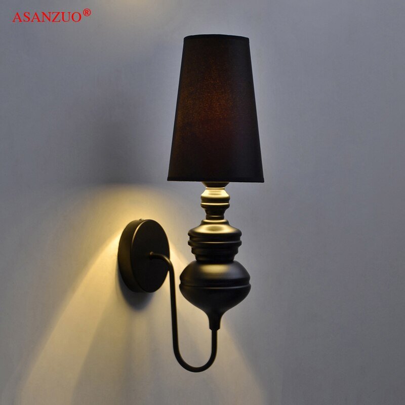 Spanish guards wall lamps Gold silver black white decor ighting fixture hotel corridor living room bedroom Bedside Wall light 6