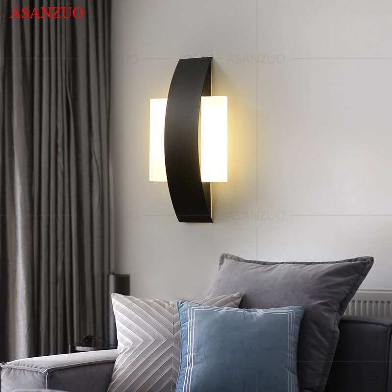 LED Wall Lamps AC85-265V Modern Simple Bedroom Lights Indoor Dining-room Corridor Aisle Lighting Aluminum lampada 4