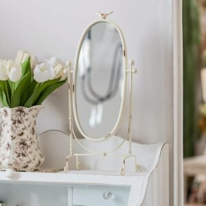 Bedroom Vintage Decorative Mirror Aesthetic Desk Cute Standing Decorative Mirror Round Makeup Espejo Decorativo Home Decoration 1