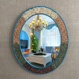 Large Bedroom Decorative Mirror Wall Oval Cosmetic Decorative Mirror Shower Vintage Specchio Home Decoration Luxury YY50DM 1
