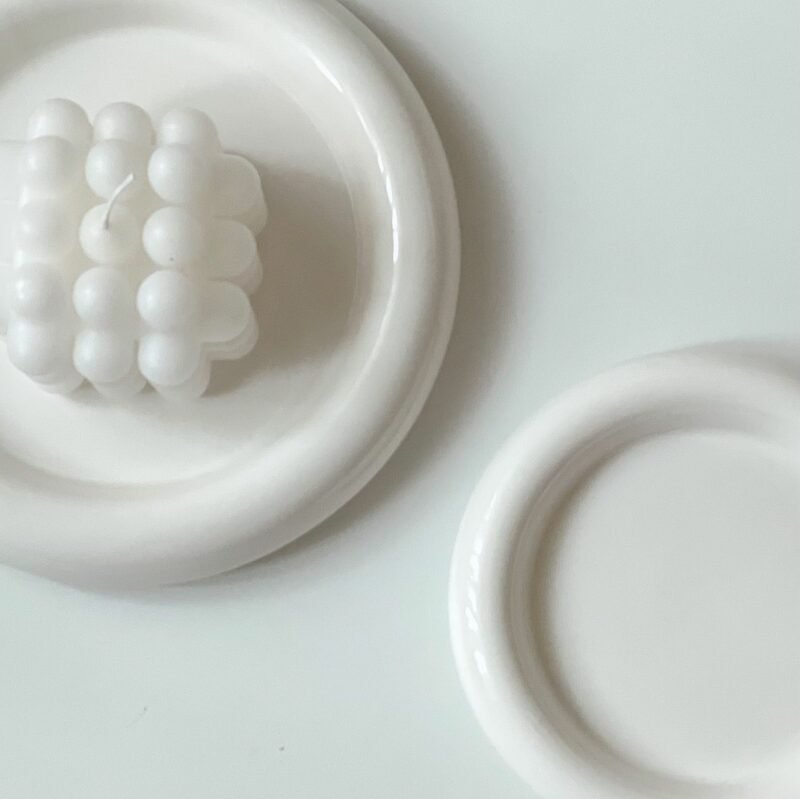 Ceramic plate dish White Tableware Porcelain jewelry plate  Kitchen Plate Snack Plate 4