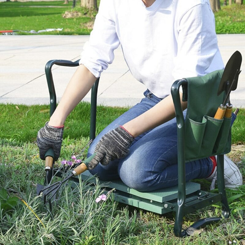 Heavy Duty Upgraded Garden Kneeler Thicken Seat Padded Kneeling Stool Indoor Outdoor 150KG Load Portable Folding 2