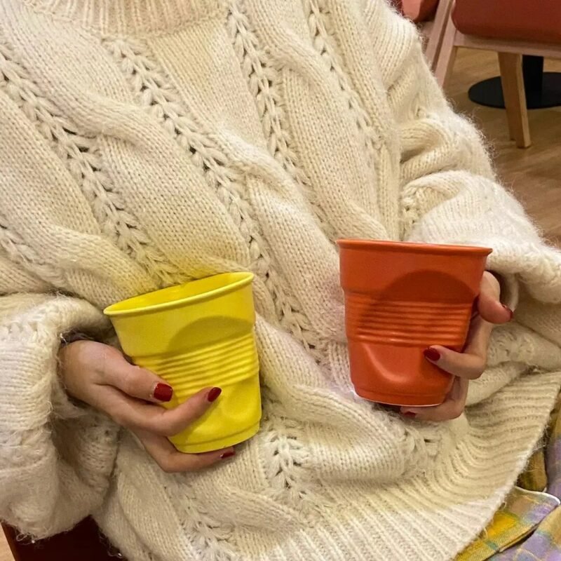 Coffee Mug Ceramic Cup Creative Water Cup Reusable Cup Eco Friendly Cute Coffee Mugs  Drinking Tea Cup 5