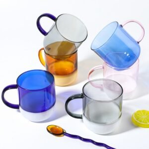 Borosilicate Mug Glass Mug Heat-resistant Glass Cup Drinkware Tea Juice Milk Cup Coffee Mug Home Water Glasses Glass Coffee Cup 1