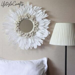 Large Decorative Mirror Living Room Girl Heart 3d Wall Hanging Mirror Nordic Round Aesthetic Espejo Pared Bedroom Decor 1214 1