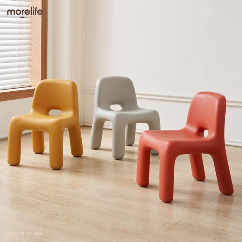 Nordic Plastics Stools Small Benches Kindergartens Baby Writing Tables Chairs Small Stools Low Stools Household Back Chairs 2