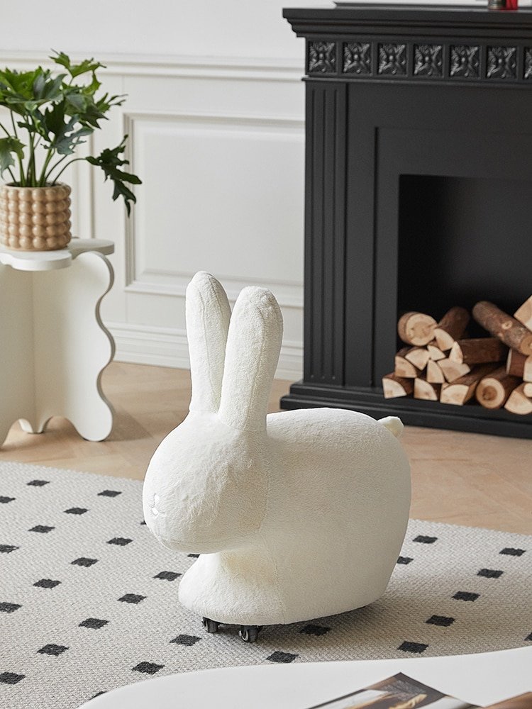 MOMO Home Celebrity Rabbit Seat Removable Chair Creative Animal Stool Nordic Style Living Room Ins Sofa Pedals 3