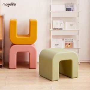 Plastic Small Stools Chairs Coffee Tables Side Tables Shoe Stools Minimalist Modern Living Room Balcony Bedroom Low Stools 1