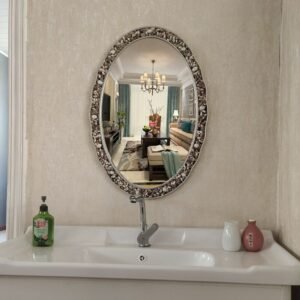 Full Body Aesthetic Mirror Magnifying Lace Irregular Shape Large Decorative Mirror Hanging Makeup Espejos Room Decor Aesthetic 1