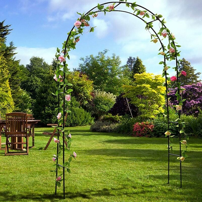 Wedding Garden Arch Arbor Trellis Archway for Climbing Plants Rack, Outdoor Garden Lawn Backyard Patio 3