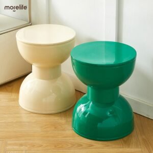 Nordic Creative Small Stools Plastic Stools Household Cream Style Plastic Low Stools Thickened Living Room Shoe Changing Stools 1