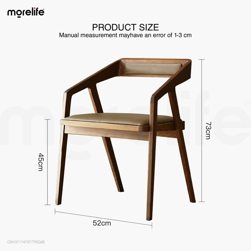 Solid Wood Dining Chair Creative Cafe Bar Catering Milk Tea Shop Single Chair Home Backrest Cushion Chair New 2023 6