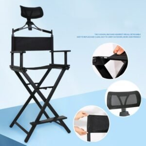 MOMO Small Package Professional Aluminum Alloy Folding Chair Outdoor Makeup Chair Leisure Chair Director Chair Foldable 1