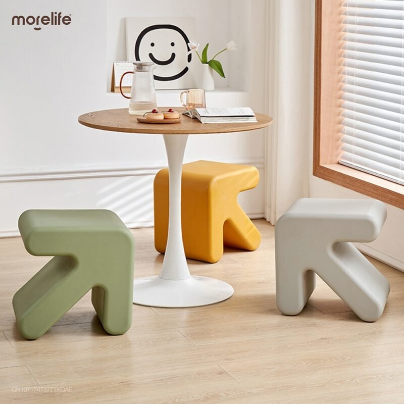 Household Plastic Small Stools Combination Sofas Shoe Changing Stools Modern Living Room Coffee Table Chairs Arrow Low Stools 2