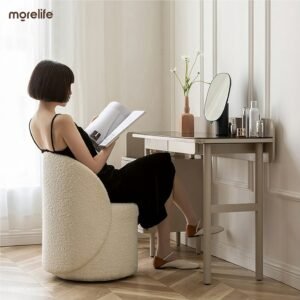 Nordic Luxury Rotary Dressing Stool Makeup Chair Book Chair Coffee Chair Hotel Chair Living Room Reception Chair Simple Stool 1