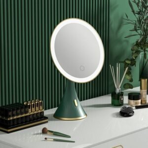 Vanity Cosmetic Table Decorative Mirror Makeup Smart Round Aesthetic Room Decor Mirror Bathroom Spiegel Home Design Exsuryse 1