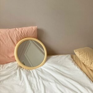 Standing Shower Desk Round Wall Mirror Bathroom Dressing Table Decorative Mirror Makeup for Bedroom Espejos House Decoration 1