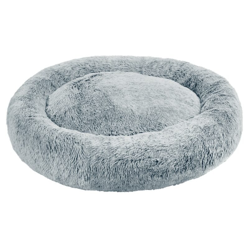 Extra Large Waterproof Calming Dog Beds Washable Anti Anxiety Round Fluffy Plush Faux Fur Pet Bed 2