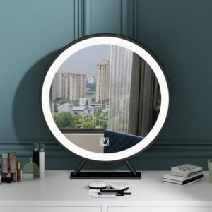 Lights Decorative Mirror Modern Vanity Touch Switch Hairdresser Round Desk Decorative Mirror Smart Specchio Bagno Home Decor 1