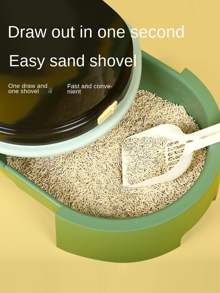 Cat Sand Basin With Sand Spill All The Semi-closed Super-sized Cat Toilet Open Young Cat Litter Box Excrement Basin Supplies 3