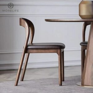 Minimalist Solid Wood Dining Chairs Backrest Chairs Restaurant Furniture 1