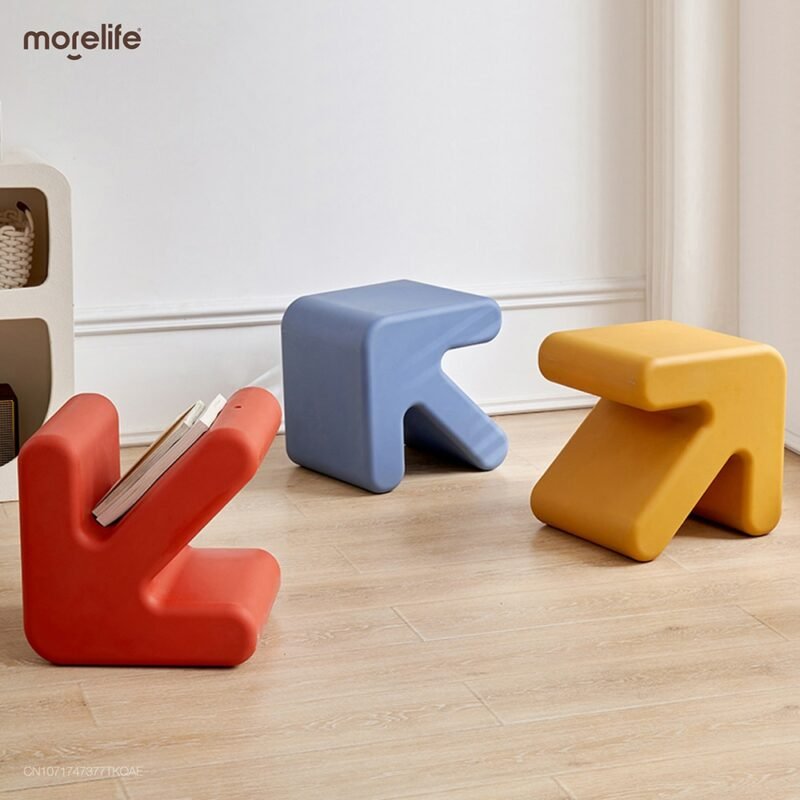 Household Plastic Small Stools Combination Sofas Shoe Changing Stools Modern Living Room Coffee Table Chairs Arrow Low Stools 3