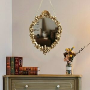 Wall Decorative Mirror Bedroom Princess Aesthetic Decorative Mirror Gold Vintage Espejo Pared Home Decoration Luxury YY50DM 1