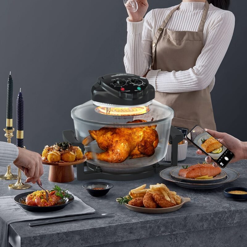 17QT Large Capacity Air Fryer Oven w 11 Accessories Timer 8 Way Oil-Less Cooking 2