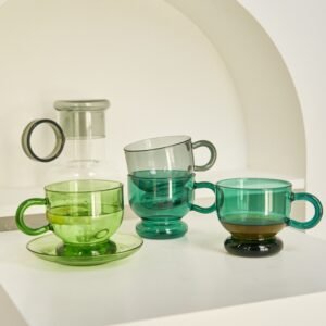 Color Glass Mug Small Tea Cup Coffee Mug  Tumbler Cups In Bulk Heat Resistant Glass Coffee Cup Drinkware Wholesale 1