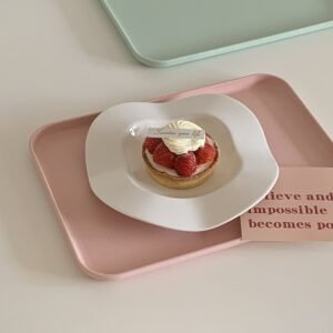 Ceramic  Dish Set Seasoning Dish Snack Plate Wave Side Dish Plate Cake Plate 1