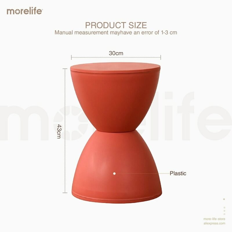Nordic Creative Plastic Footstool Side Table Modern Low Stool Shoes Circular Plastic Stool Chairs Household Plastic Stools 6