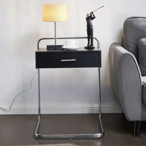 MOMO Light Luxury Corner Living Room Sofa Side Table Against The Wall Small Square Table Bedside Cabinet Creative Coffee Table 1