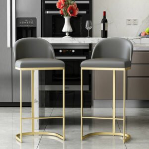 Gold Bedroom Design Dining Chairs Modern Bar Minimalist Makeup Dining Chairs Fashionable Nail Cadeiras Furniture Bar HY50DC 1