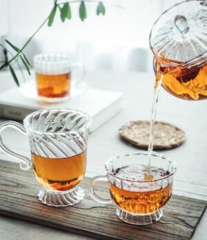 Heat Resistant Glass Retro British Glass Tea Set Teapot Tea Cup Afternoon Tea Fruit Tea Coffee Cup Drinking Water 1
