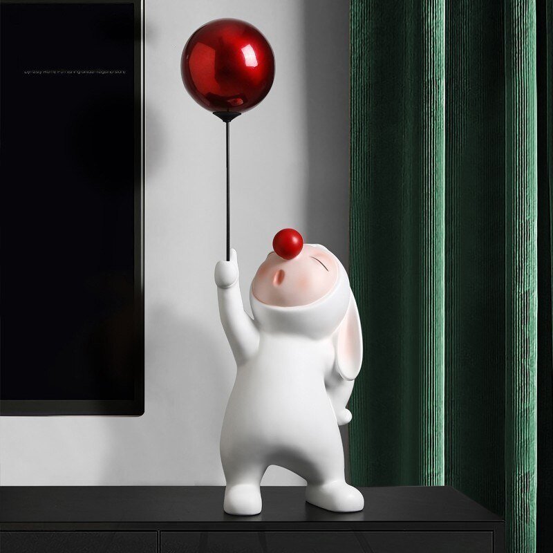 FULLOVE Nordic Creative Balloon Rabbit Ornament Animal Living Room Desktop TV Cabinet Porch Window Decoration Brinquedo Modelos 5