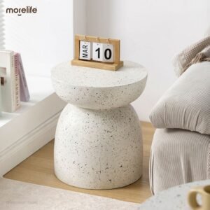 Nordic sofa side table cream style living room corner table homestay hotel creative small coffee table bed head side table 1