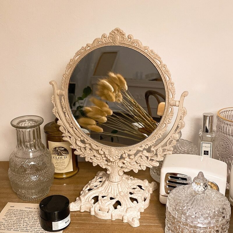 Table Decorative Mirror Nordic Vanity Glass Macrame Small Vintage Decorative Mirror Bathroom Miroir Decoratif House Decoration 5