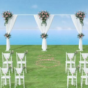 20ft x 10ft Heavy Duty Telescopic Wedding Backdrop Stand for Weddings Party Decor 1