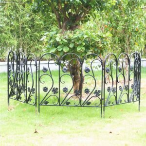 5pcs Decorative Garden Fence Outdoor Rustproof Landscape Border Folding Patio Fences Flower Bed Fencing Barrier 1