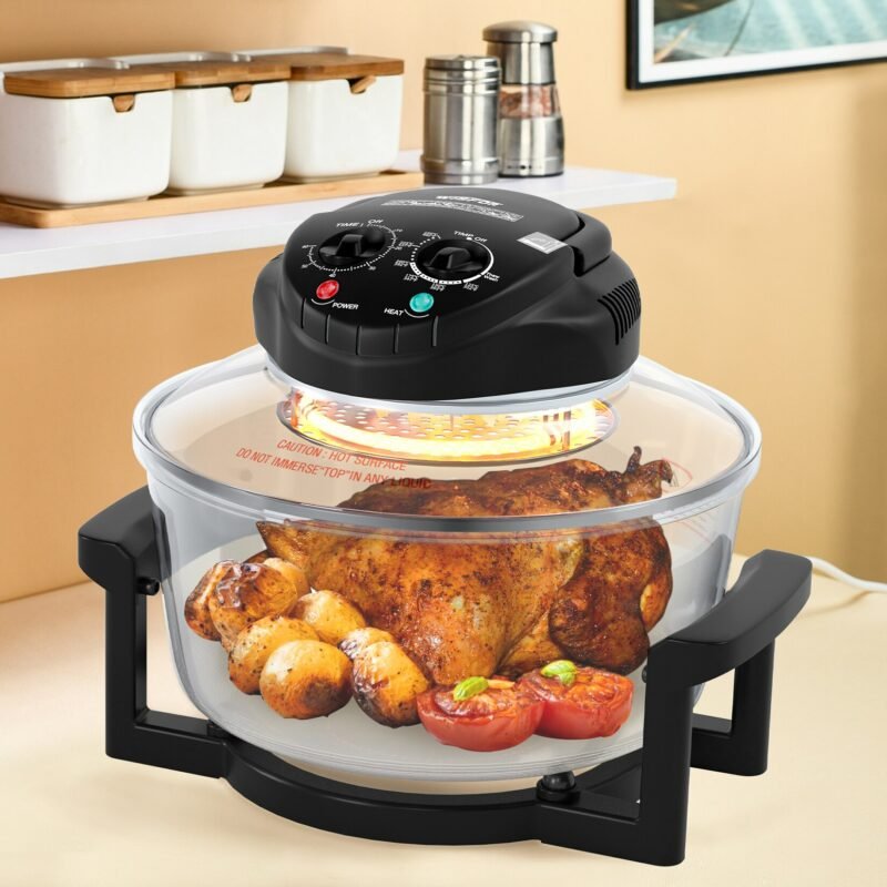 17QT Large Capacity Air Fryer Oven w 11 Accessories Timer 8 Way Oil-Less Cooking 3