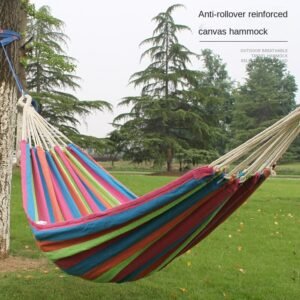 Leisure Outdoor Hammocks Person Thickened Canvas Hammock Swing Rope Outdoor Camping Supplies Hammock Frame Hanging Chair 1