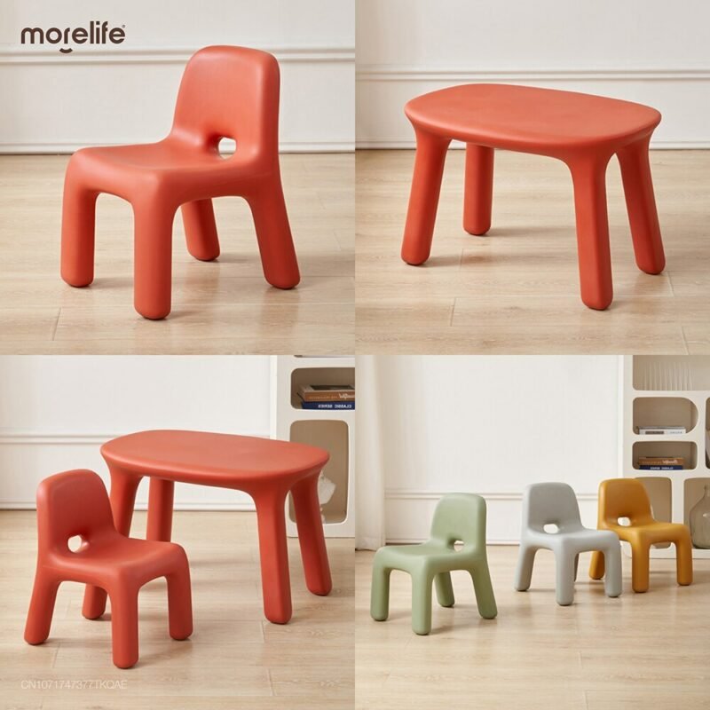 Nordic Plastics Stools Small Benches Kindergartens Baby Writing Tables Chairs Small Stools Low Stools Household Back Chairs 5