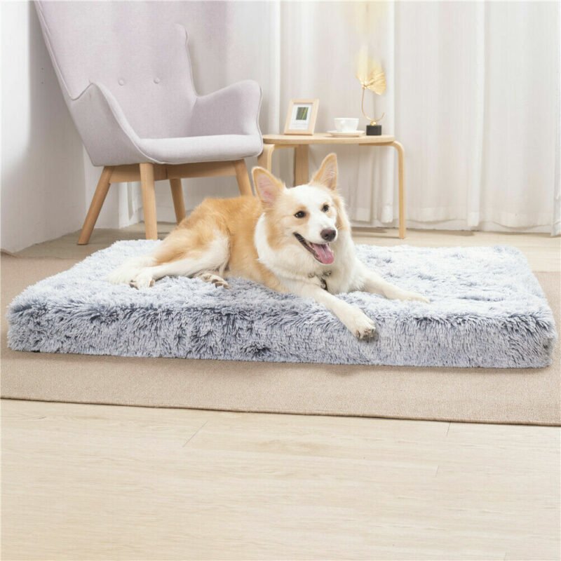 Deluxe Extra Large Dog Bed Pet Cushion Soft Pad Cozy Foam Crate Washable Mat Anti-Slip 4