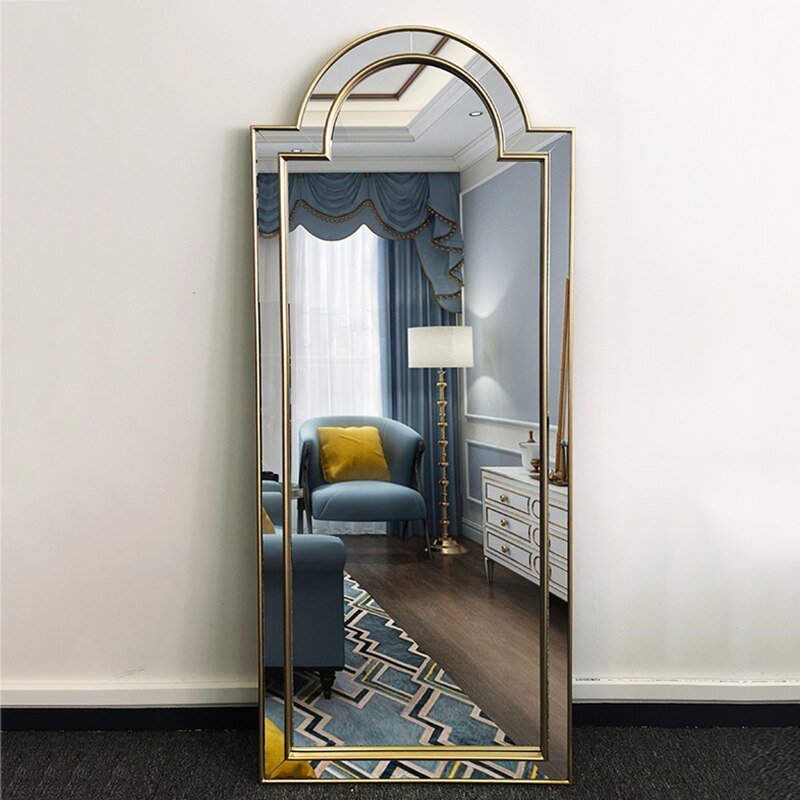 Elegant desk mirror Wall Mirrors Elegant Modern Dressing Irregular Large Mirror Floor Irregular nordicc Bright Specchio Decor 1